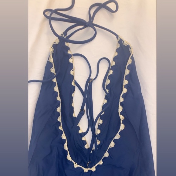 Lovers + Friends Swim Lovers Friends Adrift Swimsuit In Jeans Xs